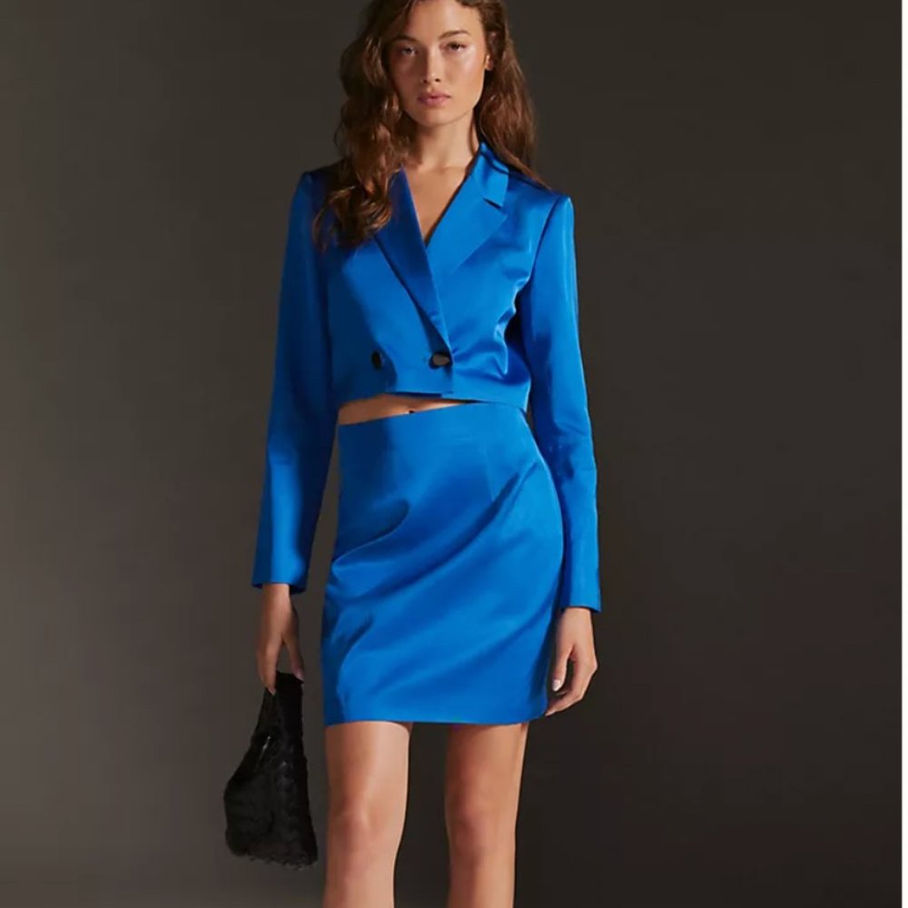 Mare Mare x Anthropologie Blazer Top & Mini Skirt Set